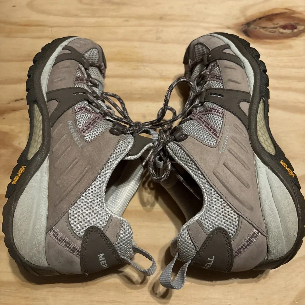 Merrell Women's Hiking Shoes Sz 7.5 Siren Sport Elephant Pink Vibram J13888